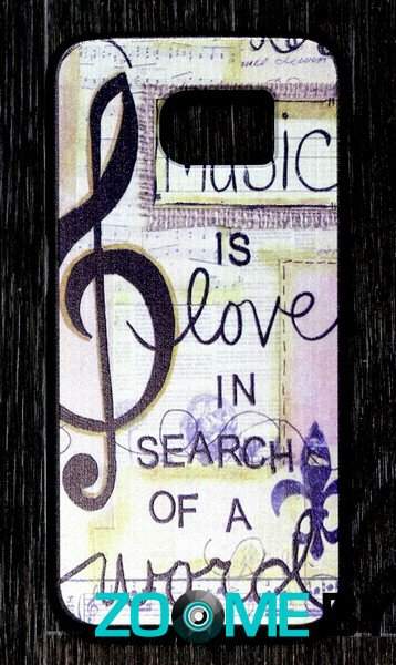 Чехол для Samsung Galaxy S6 (G920) пластик PC скрипичный ключ