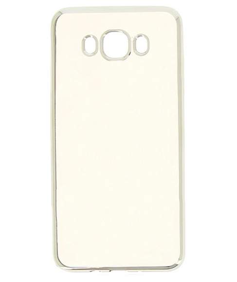 Чехол для Samsung Galaxy J7 (2016) силиконовый Hallsen прозрачный с серебристыми краями