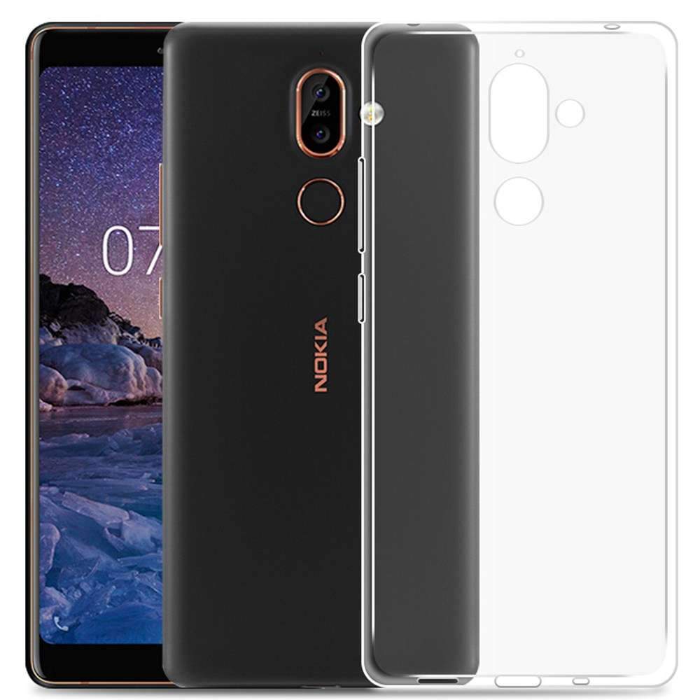 Чехол для Nokia 7 Plus силиконовый глянцевый прозрачный