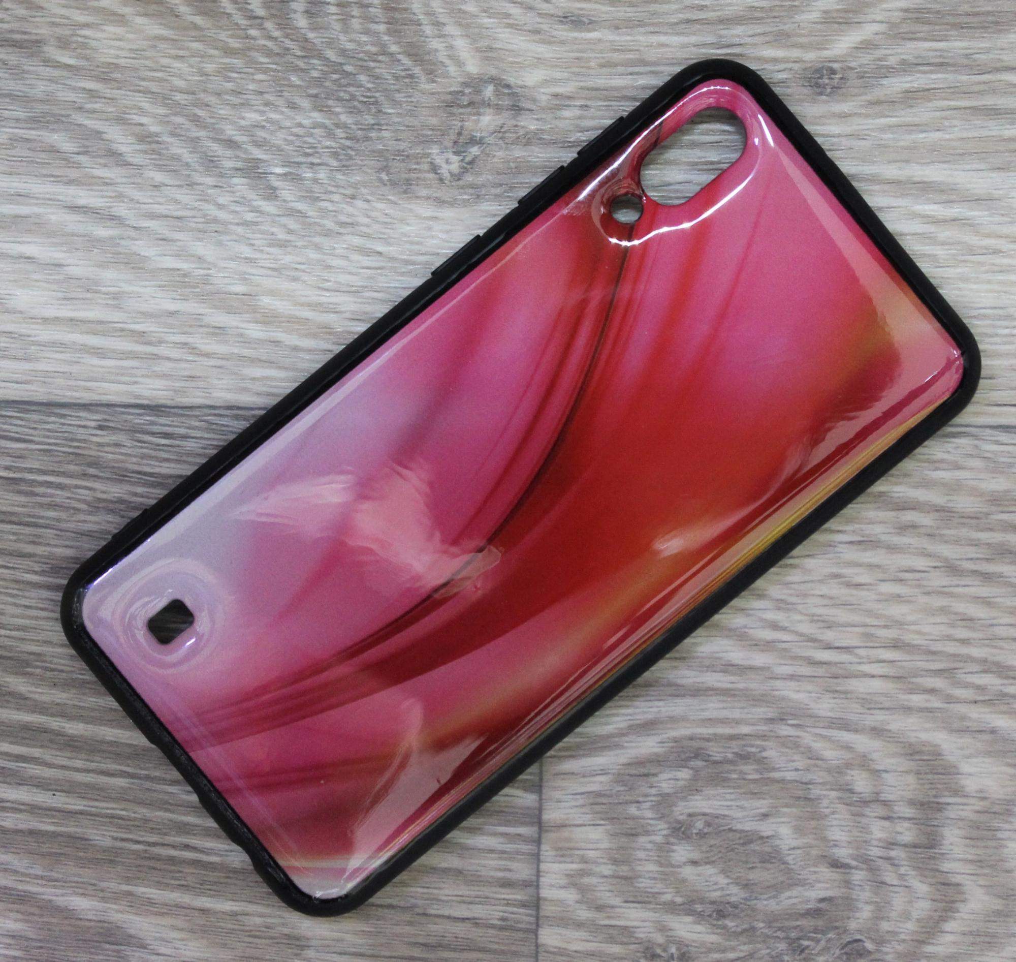 Чехол для Samsung Galaxy M10 силиконовый розовая абстракция