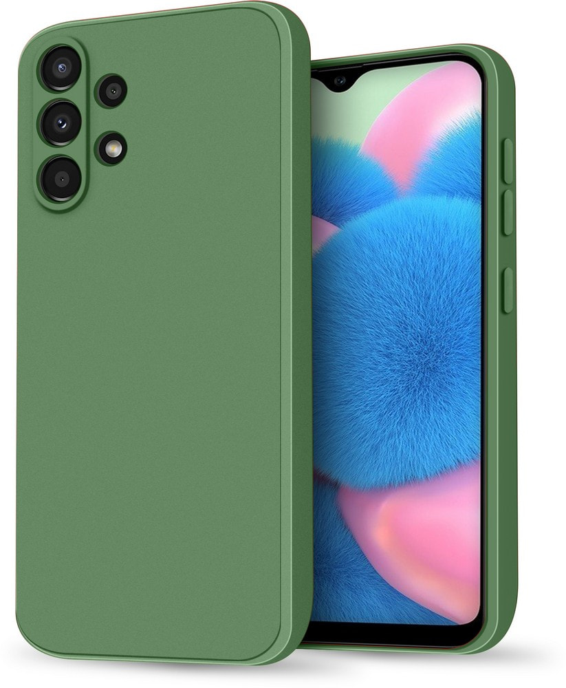 Чехол для Samsung Galaxy A32 4G Silicone case тёмно-зелёный