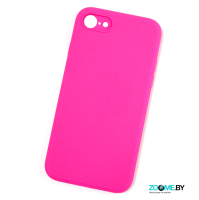 Чехол для iPhone SE Silicone case ярко-розовый