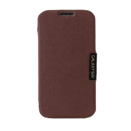 Чехол для Samsung i9500 Galaxy S IV книга VIP Case коричневый