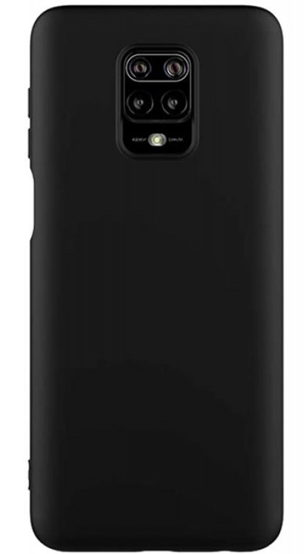 Чехол для Xiaomi Redmi Note 9 Pro/Note 9 Pro Max/Note 9S силиконовый матовый черный