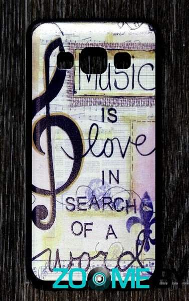 Чехол для Samsung Galaxy A3 пластик PC скрипичный ключ