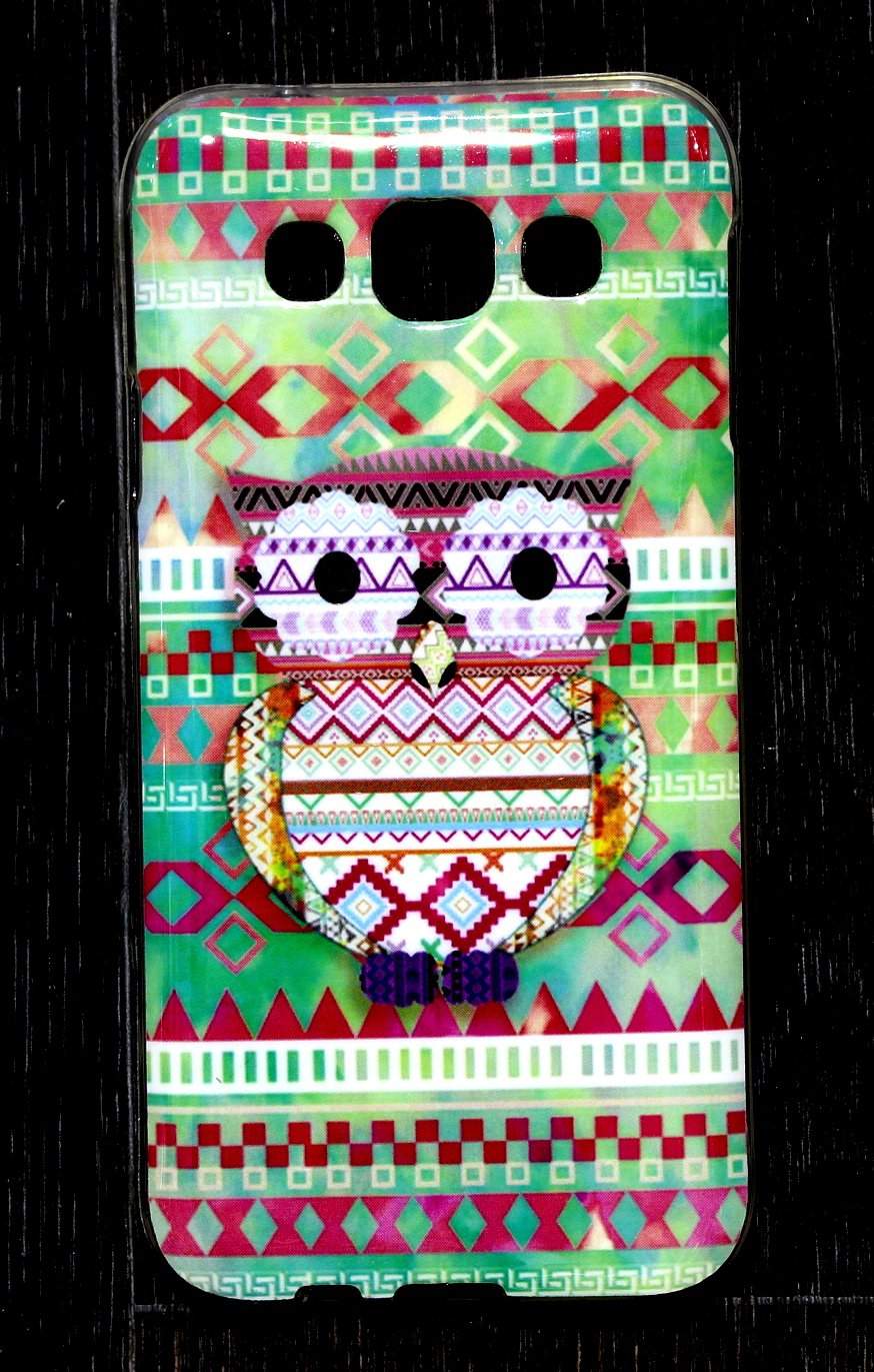 Чехол для Samsung Galaxy E5 (E500H) силиконовый Holster сова с узорами