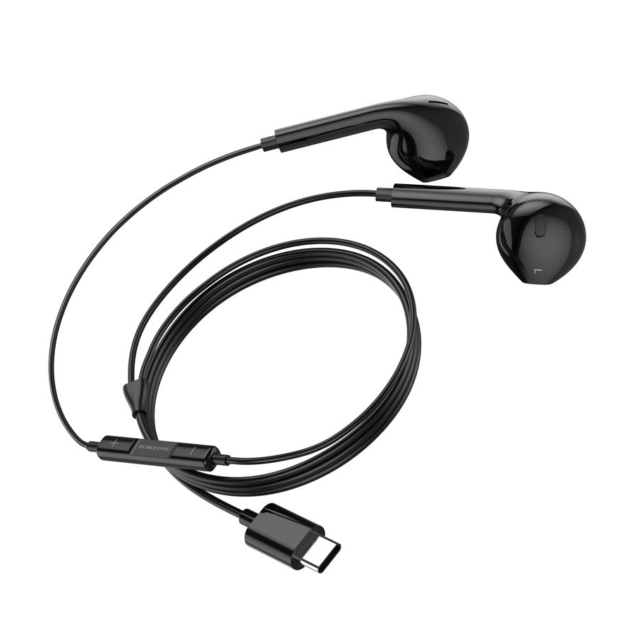 Проводные наушники Borofone BM80 Type-C с микрофоном 1.2 м, черный