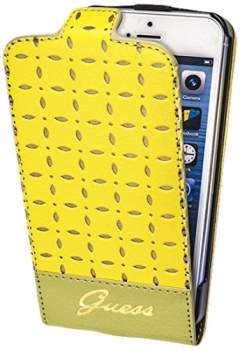 Чехол для iPhone 5C GUESS GIANINA Flip Yellow (GUFLPMPEY)