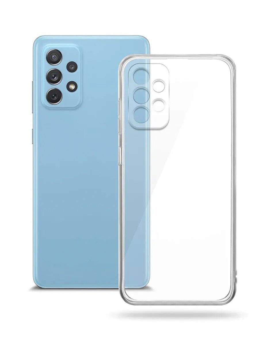 Чехол для Samsung Galaxy A32 4G с защитой для камеры (прозрачный)