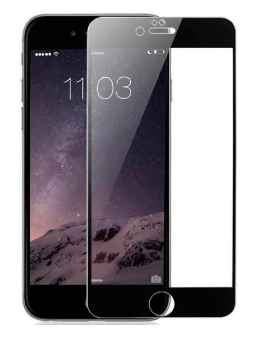 Защитное стекло на экран для iPhone 7/8 Glass Pro Full Screen 5D черное (Установка в подарок!)