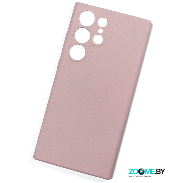 Чехол для Samsung Galaxy S23 Ultra Silicone case нежно-розовый