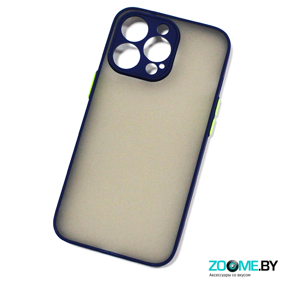 Чехол для iPhone 13 Pro матовый синий