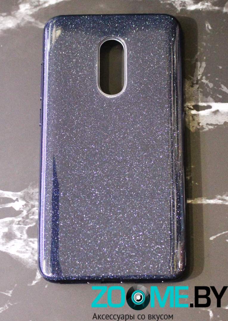 Чехол для Xiaomi Redmi Note 4X Fashion Case силиконовый темно-синий блестящий