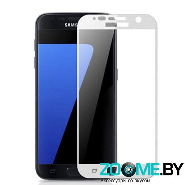 Стекло на весь экран для Samsung Galaxy S7 Glass PRO 3D белое