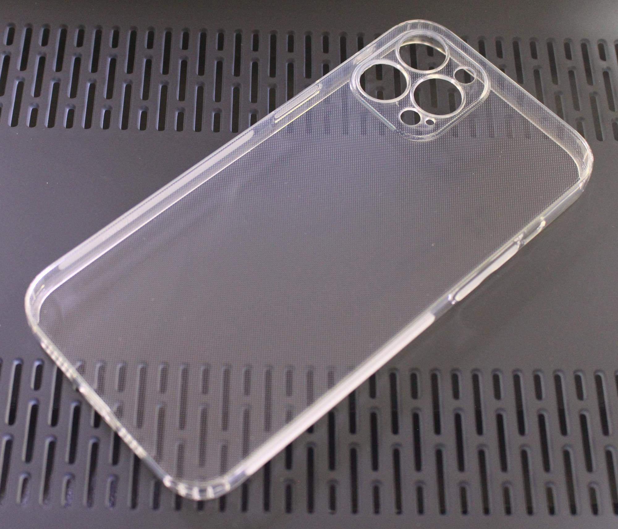 Чехол для iPhone 12 Pro Max силиконовый прозрачный с защитой для камеры