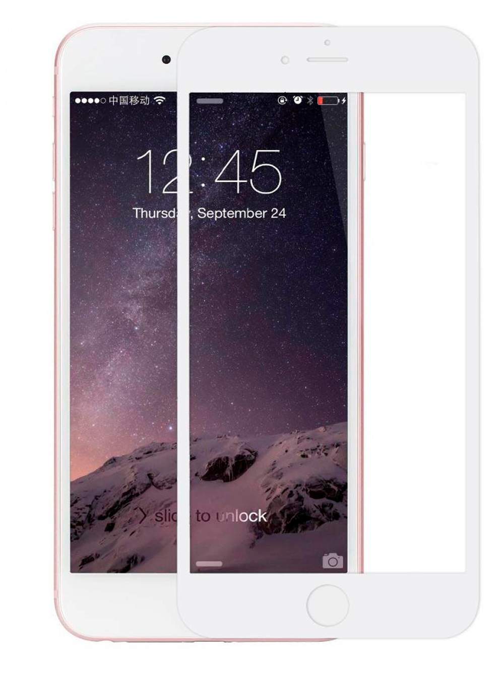 Защитное стекло на экран для iPhone 6 Plus/ 6S Plus Glass Pro Full Screen 5D белое (Установка в подарок!)