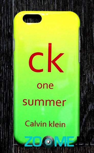 Чехол для iPhone 6 гелевый Calvin Klein желто-зеленый