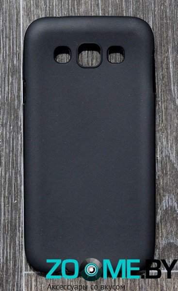 Чехол-накладка для Samsung Galaxy E5 (E500H) силиконовый SMART матовый черный