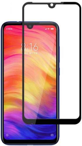 Защитное стекло для Xiaomi Redmi Note 7 Glass Pro черное (клеится по всей поверхности)