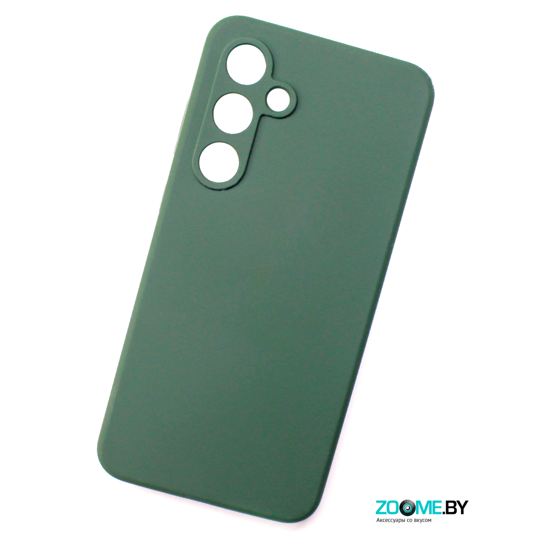 Чехол для Samsung Galaxy S24 FE Silicone case темно-зеленый