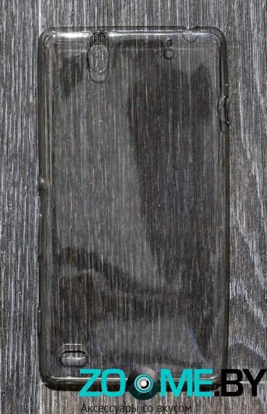 Чехол для Sony Xperia C4 силиконовый SMART глянцевый серый