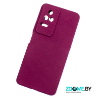 Чехол для Xiaomi Poco F4 Silicone case бордовый
