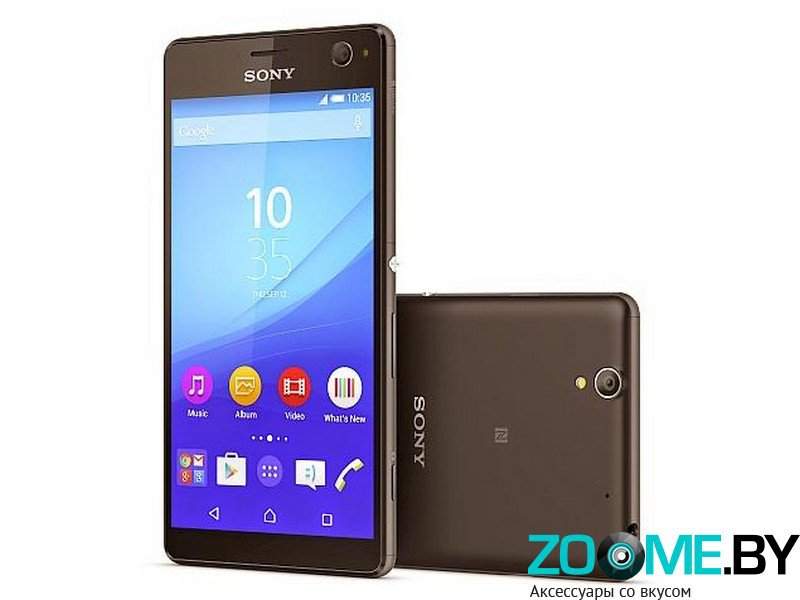 Стеклянная защитная пленка на экран для Sony Xperia C4 Glass 0.33мм