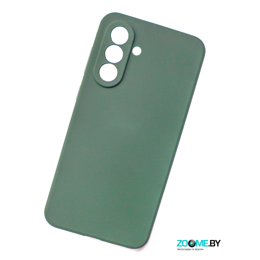 Чехол для Samsung Galaxy A56 Silicone case темно-зеленый