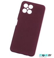 Чехол для Huawei Honor X8 Silicone case бордовый