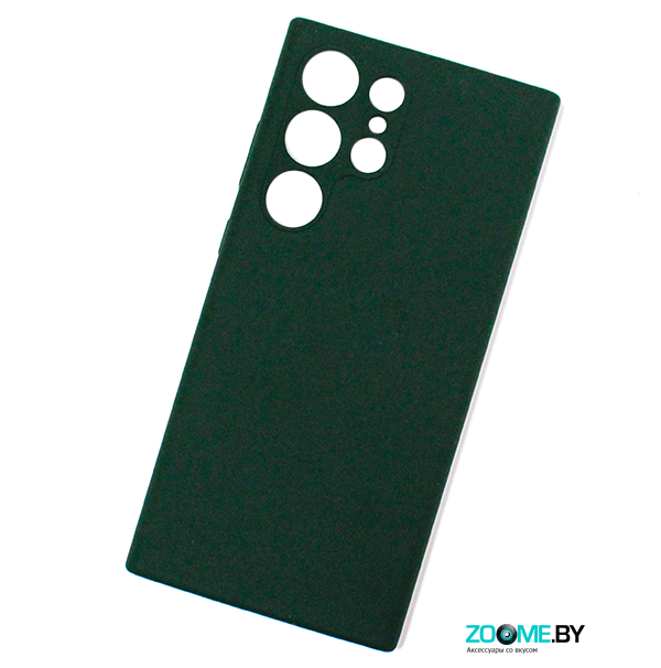 Чехол для Samsung Galaxy S23 Ultra Silicone case темно-зеленый