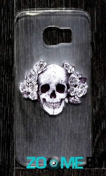 Чехол для Samsung Galaxy S6 (G920) Ultra-thin прозрачный с черепом