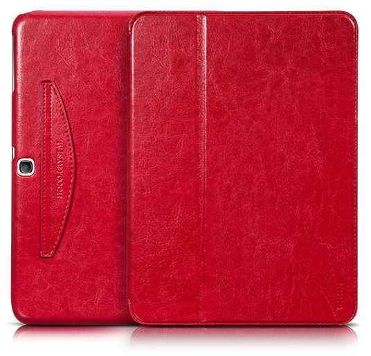 Чехол для Samsung Galaxy Tab 4 10.1 (SM-T530) книга HOCO Crystal красный
