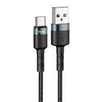 Кабель USB - Type-C Hoco DU46 1.0м 3А, черный
