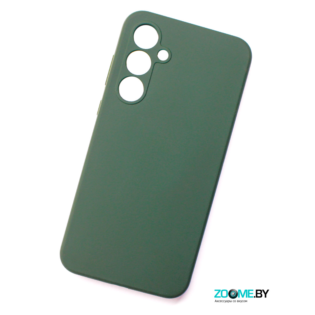Чехол для Samsung Galaxy A35 Silicone case темно-зеленый