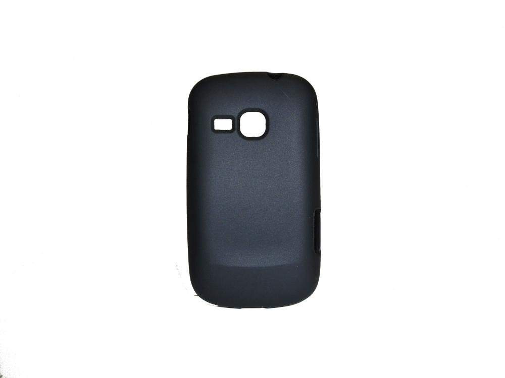 Гелевая накладка на заднюю крышку для Samsung S6500 Galaxy Mini 2 чёрная