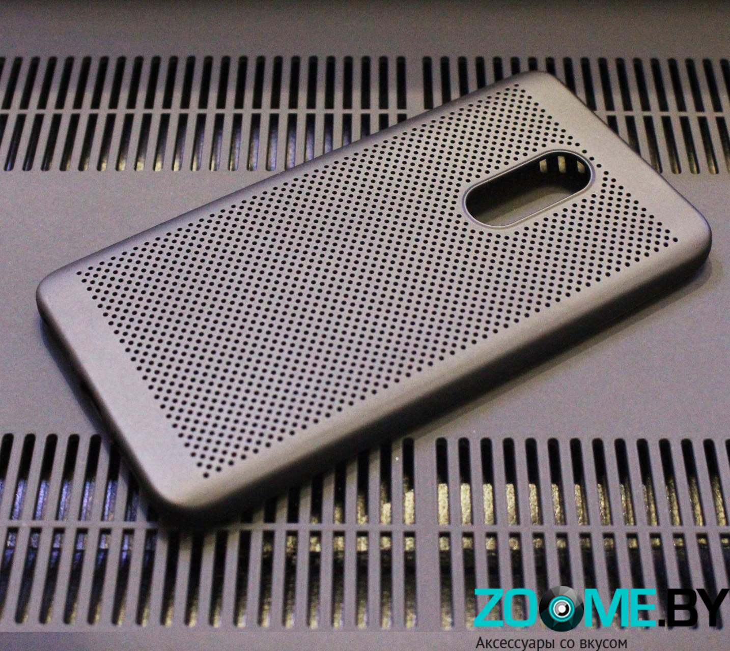 Чехол для Xiaomi Redmi Note 4X силикон перфорированный черный