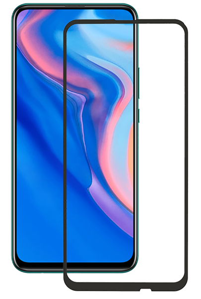 Защитное стекло для Huawei P Smart Z Glass Pro черное (клеится по всей поверхности)