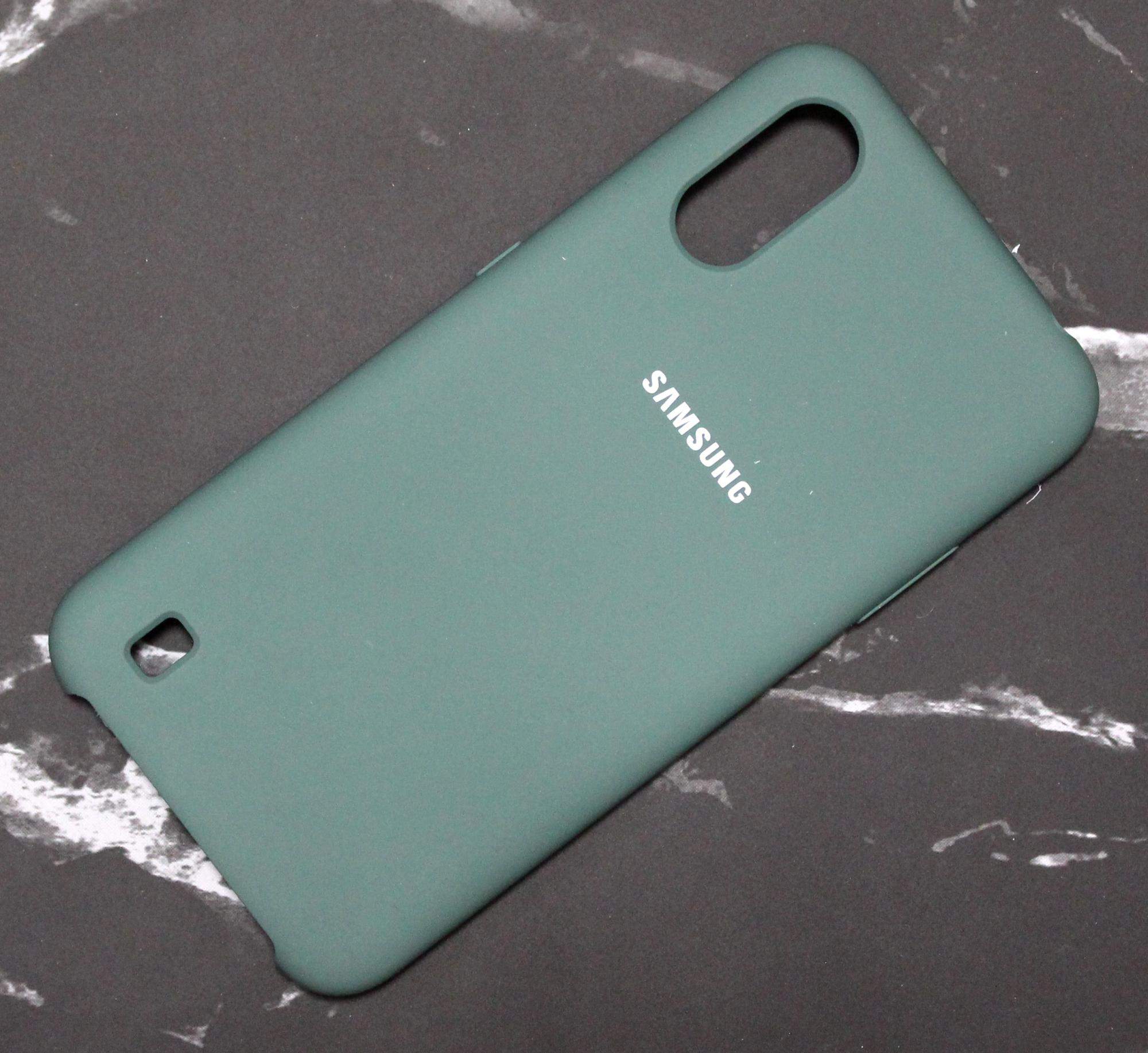 Чехол для Samsung Galaxy A01 (SM-A015F/DS) Silicone Case зеленый