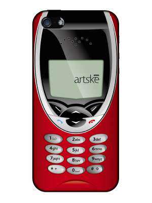 Чехол для iPhone 5/5s пластик Artske Old Mobile Red пленка в комплекте (UC-D12R-IP5S)